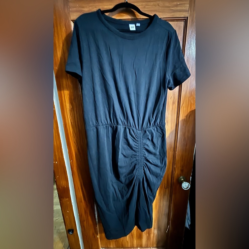 Gap Black Ruched Dress